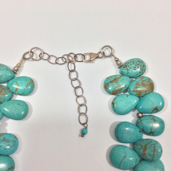 Statement Necklace w/Pendant-NWT-Faux Turquoise - Picture 5 of 6